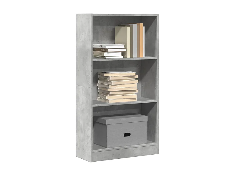 Bibliothèque | Etagère de rangement | Meuble de rangement gris béton 60x24x109 cm bois d'ingénierie