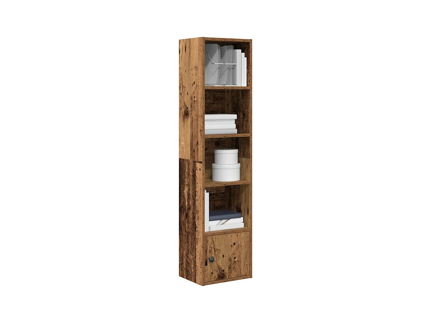 Bibliothèque | Etagère de rangement | Meuble de rangement vieux bois 31x24x127 cm bois d'ingénierie