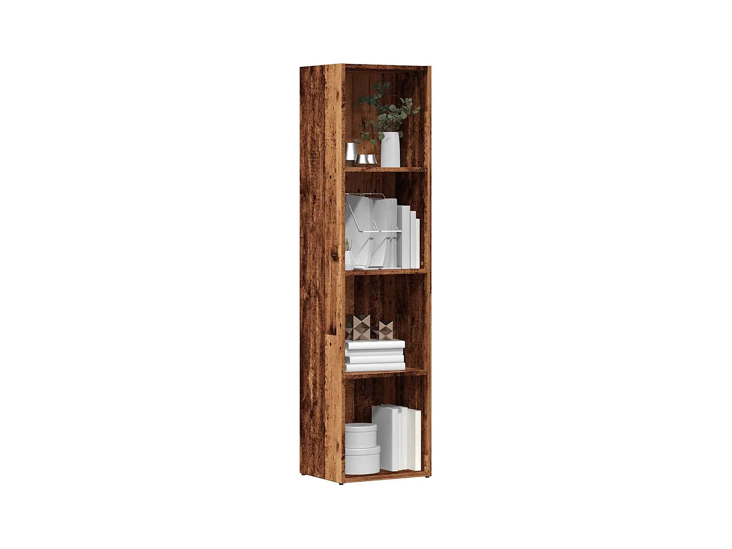 Bibliothèque | Etagère de rangement | Meuble de rangement vieux bois 36x30x143 cm Bois d'ingénierie