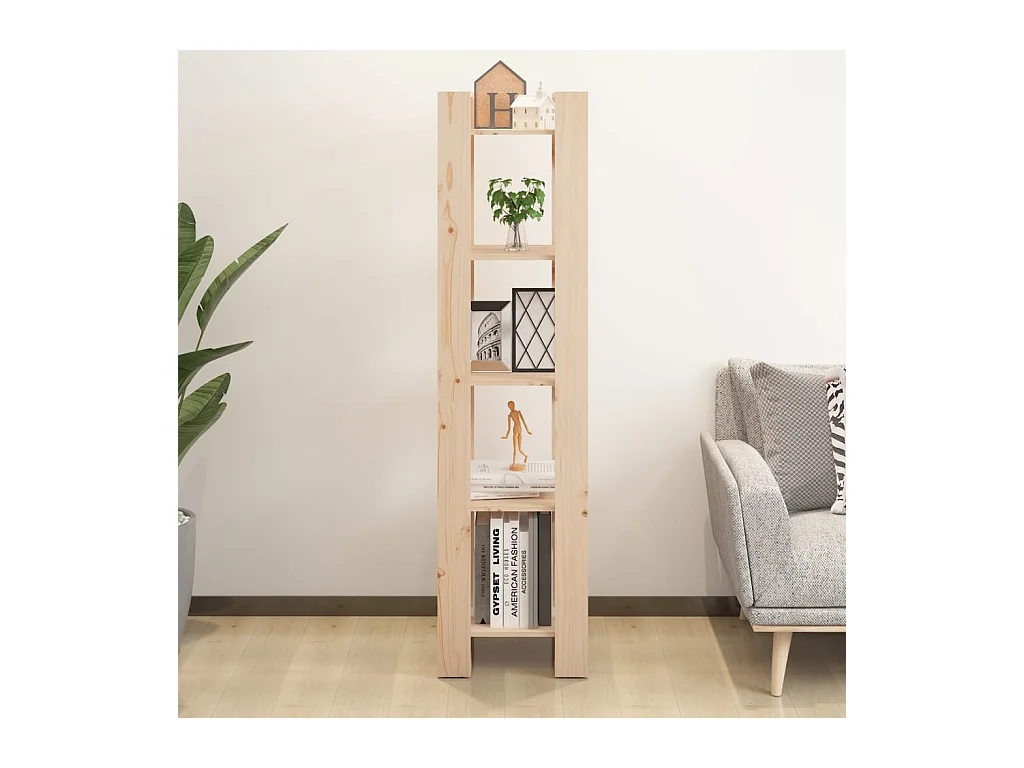 Bibliothèque | Etagère de rangement | Meuble de rangement 41x35x160 cm Pin massif