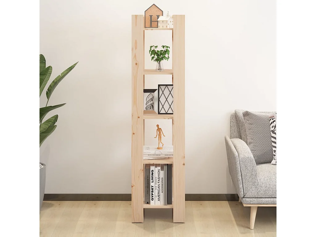 Libreria | Scaffale | Mobile di stoccaggio Divisorio 41x35x160 cm in Legno Massello di Pino