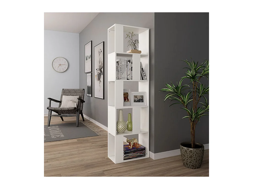 Bibliothèque | Etagère de rangement | Meuble de rangement Blanc Bois d’ingénierie