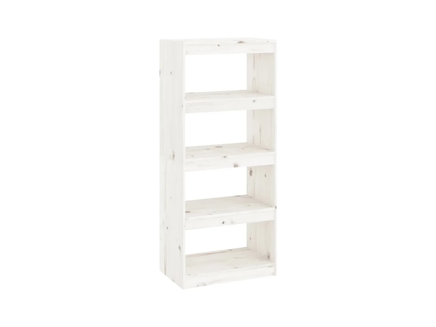 Libreria | Scaffale | Mobile di stoccaggio Divisorio Bianco 60x30x135,5 cm Legno Massello di Pino