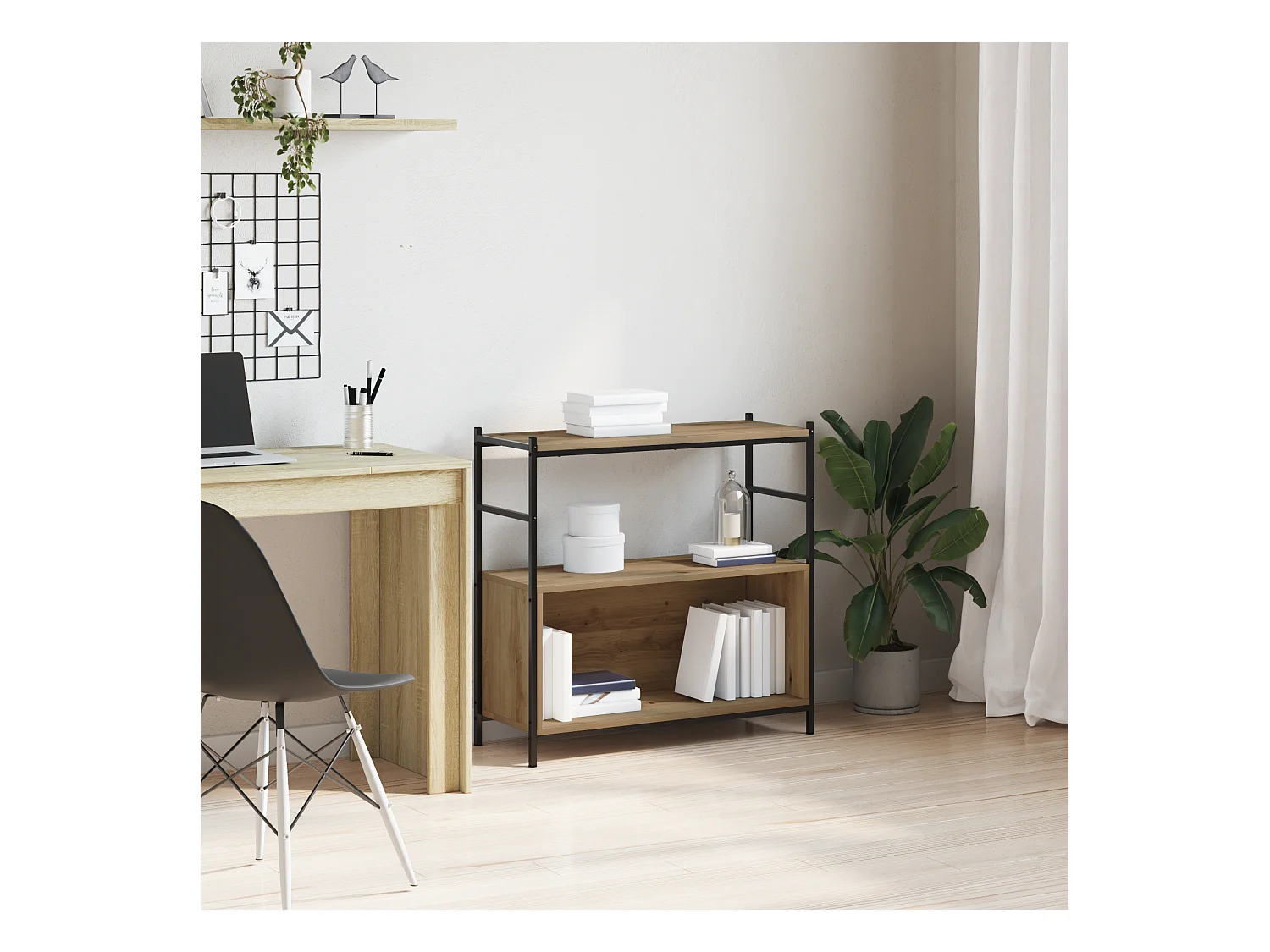 Bibliothèque | Etagère de rangement | Meuble de rangement Artisian Chêne 80x30x78,5 cm Bois d'ingénierie