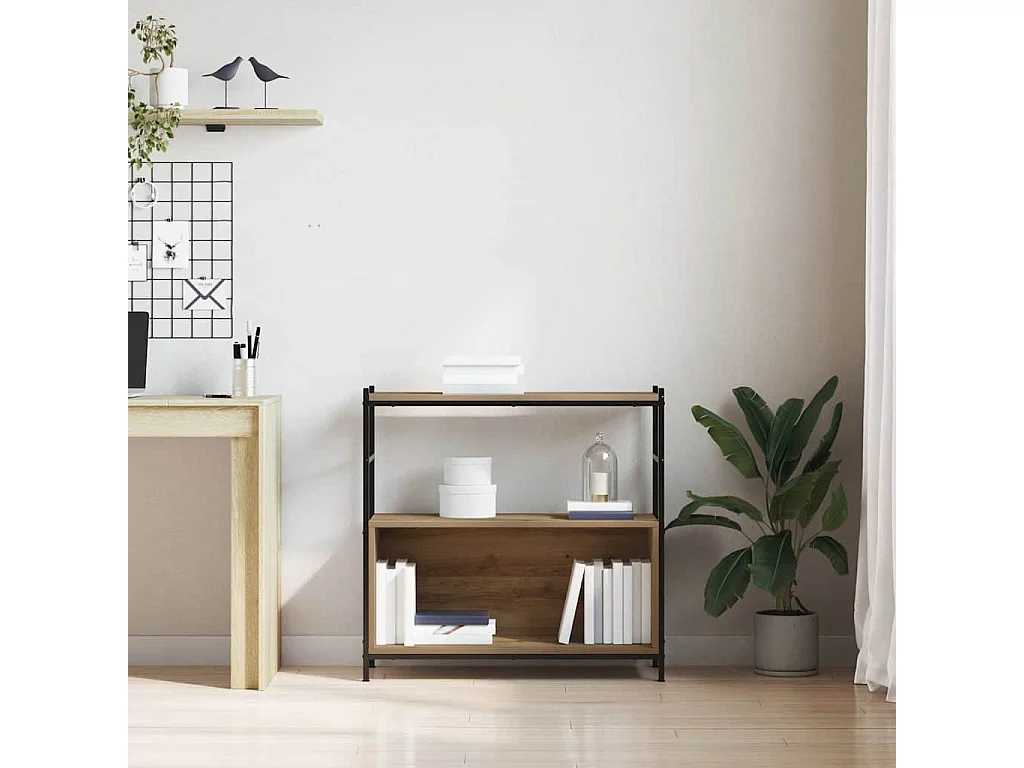 Biblioteca | Scaffale Libri | Mobile di stoccaggio Artisian Rovere 80x30x78,5 cm Legno ingegnerizzato