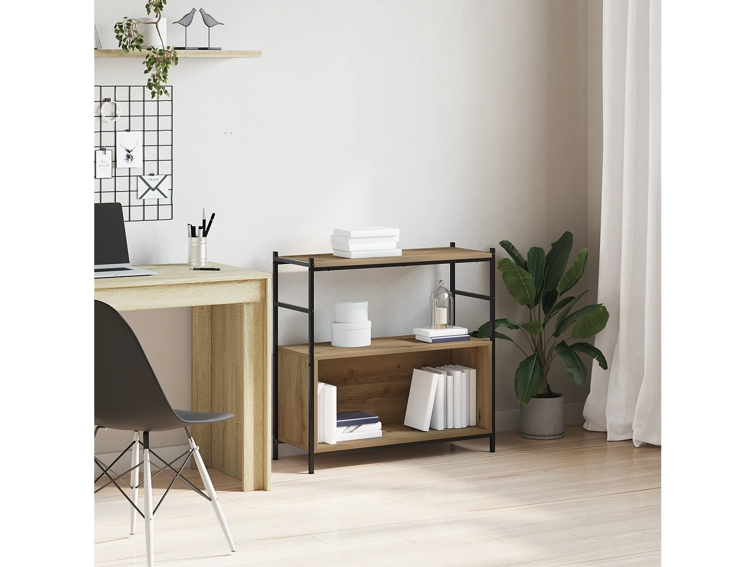 Bibliothèque | Etagère de rangement | Meuble de rangement Artisian Chêne 80x30x78,5 cm Bois d'ingénierie