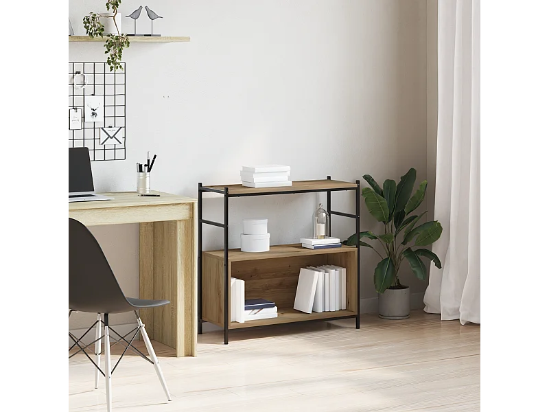 Bibliothèque | Etagère de rangement | Meuble de rangement Artisian Chêne 80x30x78,5 cm Bois d'ingénierie