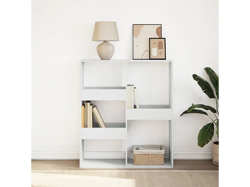 Bibliothèque | Etagère de rangement | Meuble de rangement blanc 100x33x115 cm