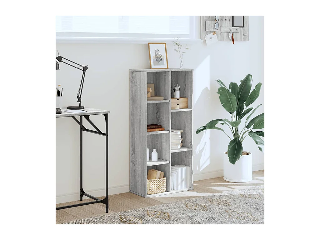 Bibliothèque | Etagère de rangement | Meuble de rangement sonoma gris 50x25x105 cm bois d'ingénierie