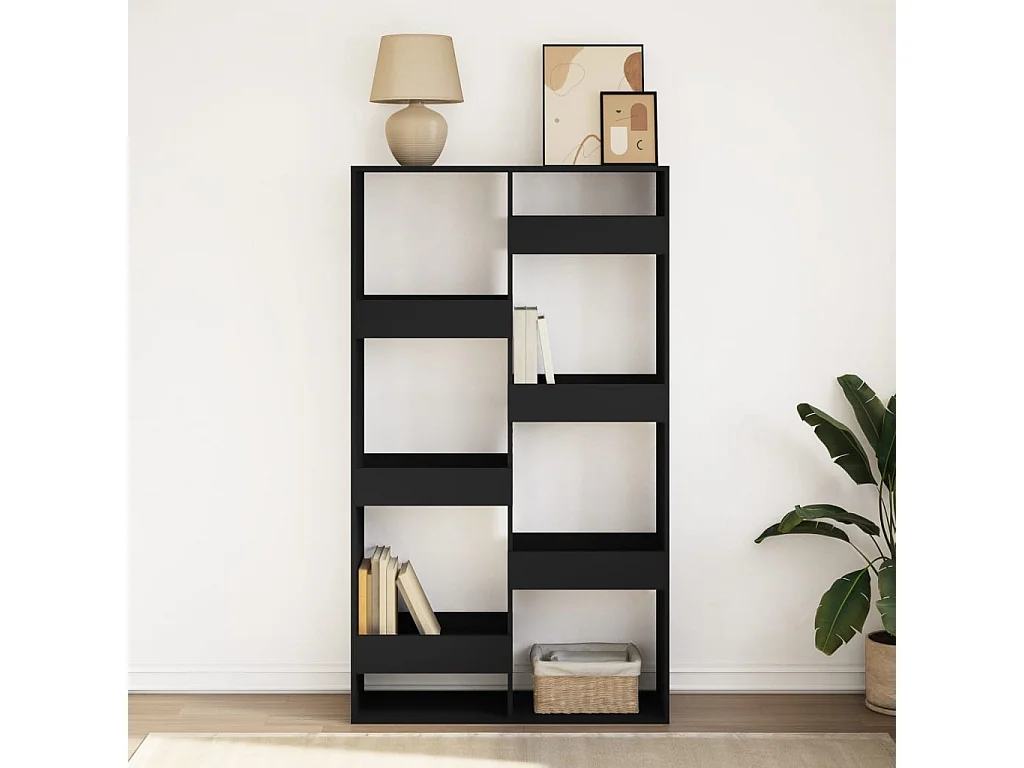 Libreria | Scaffale | Mobile di stoccaggio Nera 100x33x175 cm in Legno Multistrato