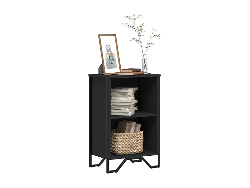 Libreria | Scaffale | Mobile di stoccaggio Nera 50x31x74,5 cm in Legno Multistrato