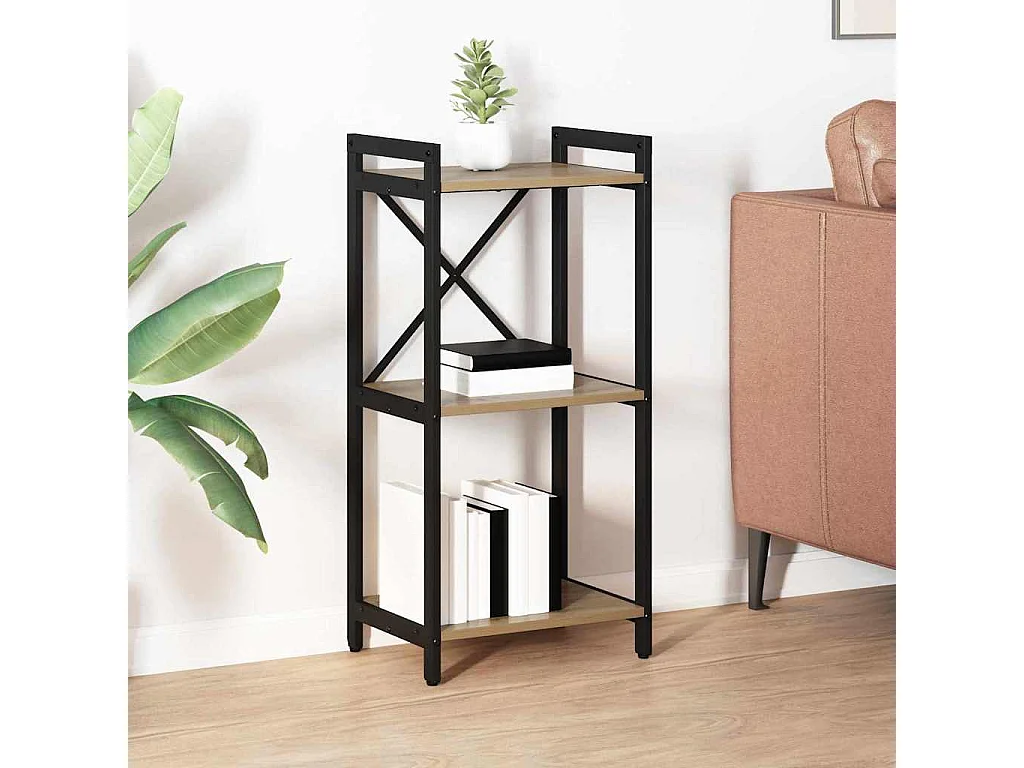 Bibliothèque | Etagère de rangement | Meuble de rangement chêne artisanal 40 x 30 x 83 cm Bois d'ingénierie