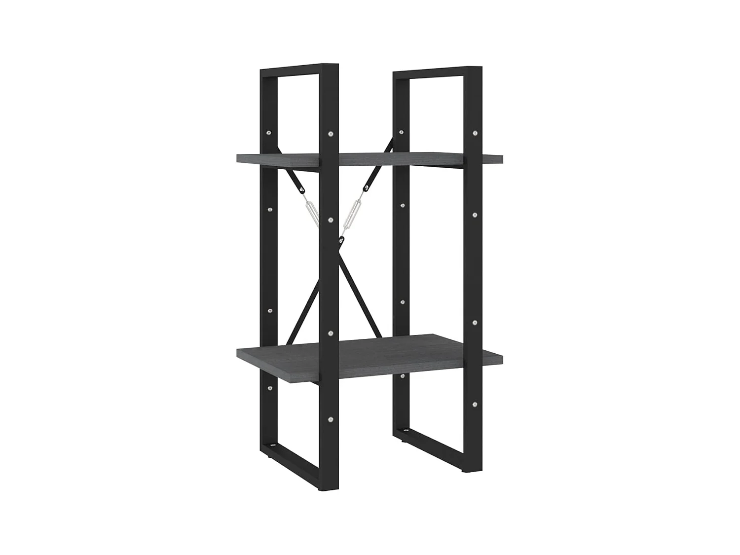 Bibliothèque | Etagère de rangement | Meuble de rangement à 5 niveaux Gris 40x30x175 cm Bois de pin