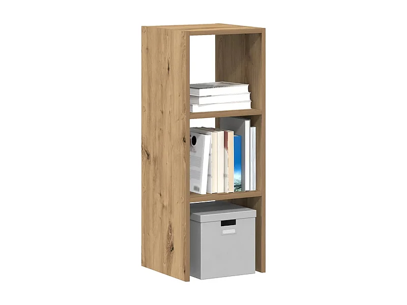 Bibliothèque | Etagère de rangement | Meuble de rangement empilable chêne artisanal bois d'ingénierie