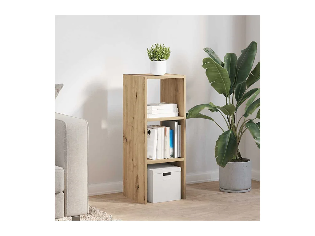 Bibliothèque | Etagère de rangement | Meuble de rangement empilable chêne artisanal bois d'ingénierie