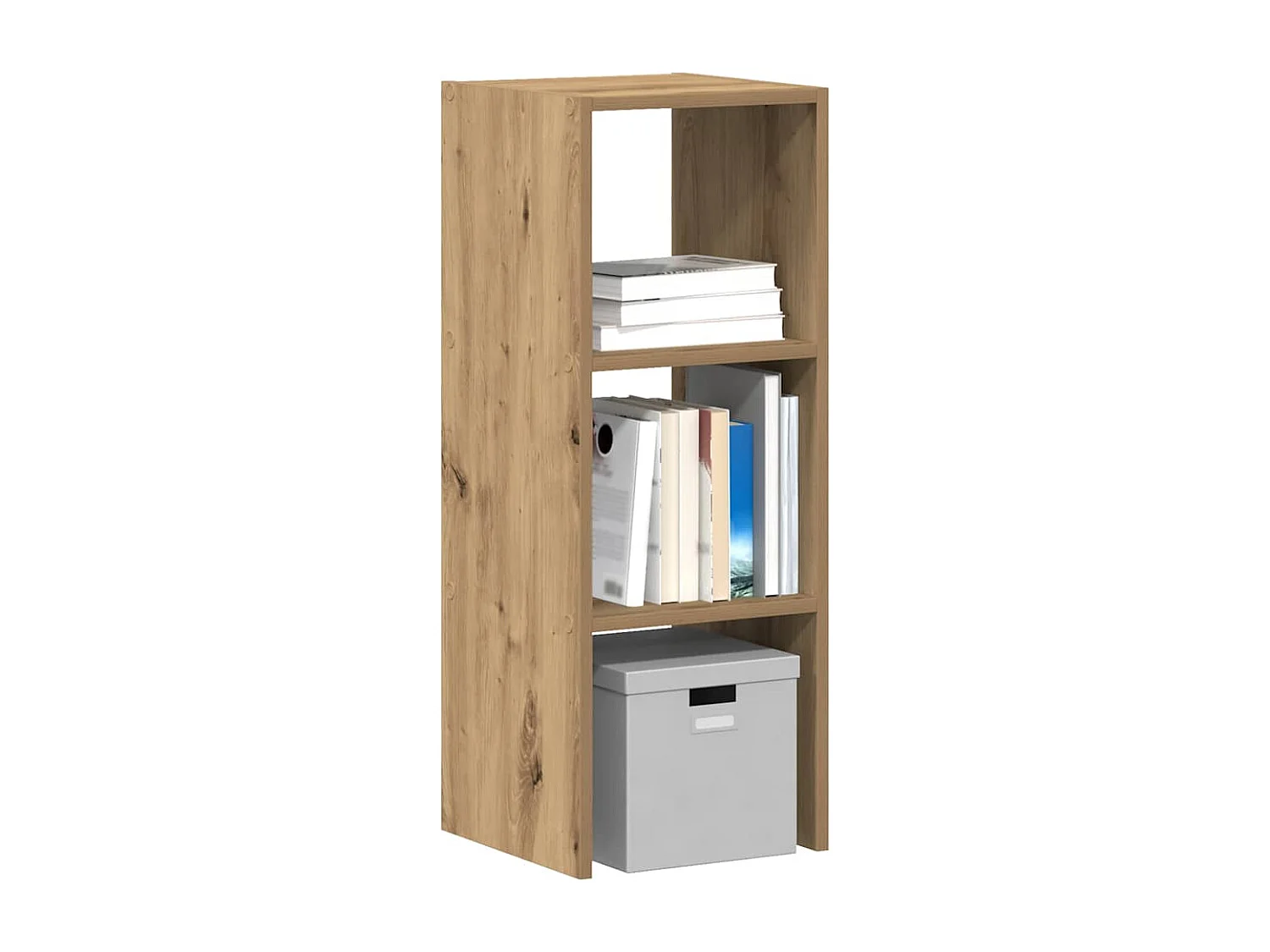 Libreria | Scaffale | Mobile di stoccaggio Impilabili Rovere Artigianale 30x30x80 cm Truciolato