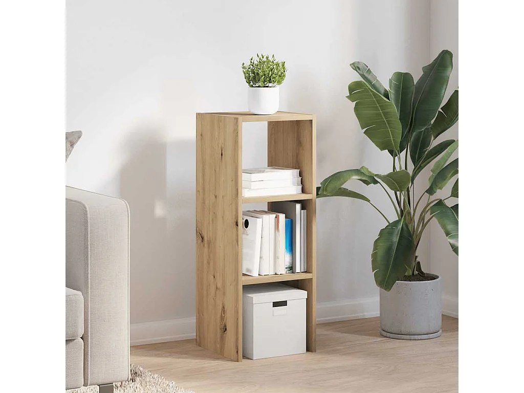 Libreria | Scaffale | Mobile di stoccaggio Impilabili Rovere Artigianale 30x30x80 cm Truciolato