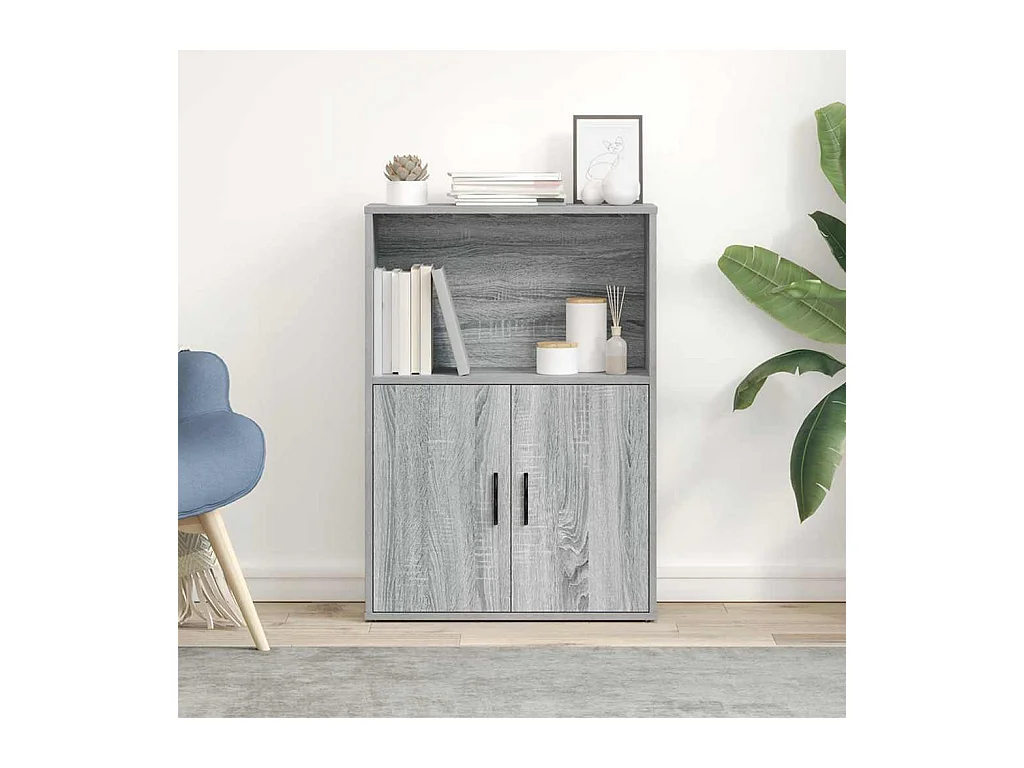 Bibliothèque | Etagère de rangement | Meuble de rangement sonoma gris 60x24x85 cm bois d'ingénierie