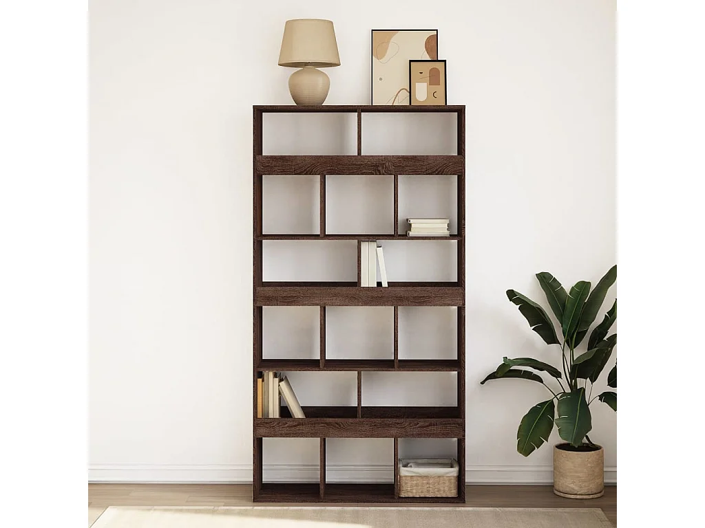 Bibliothèque | Etagère de rangement | Meuble de rangement chêne marron 100x33x187,5 cm bois d'ingénierie