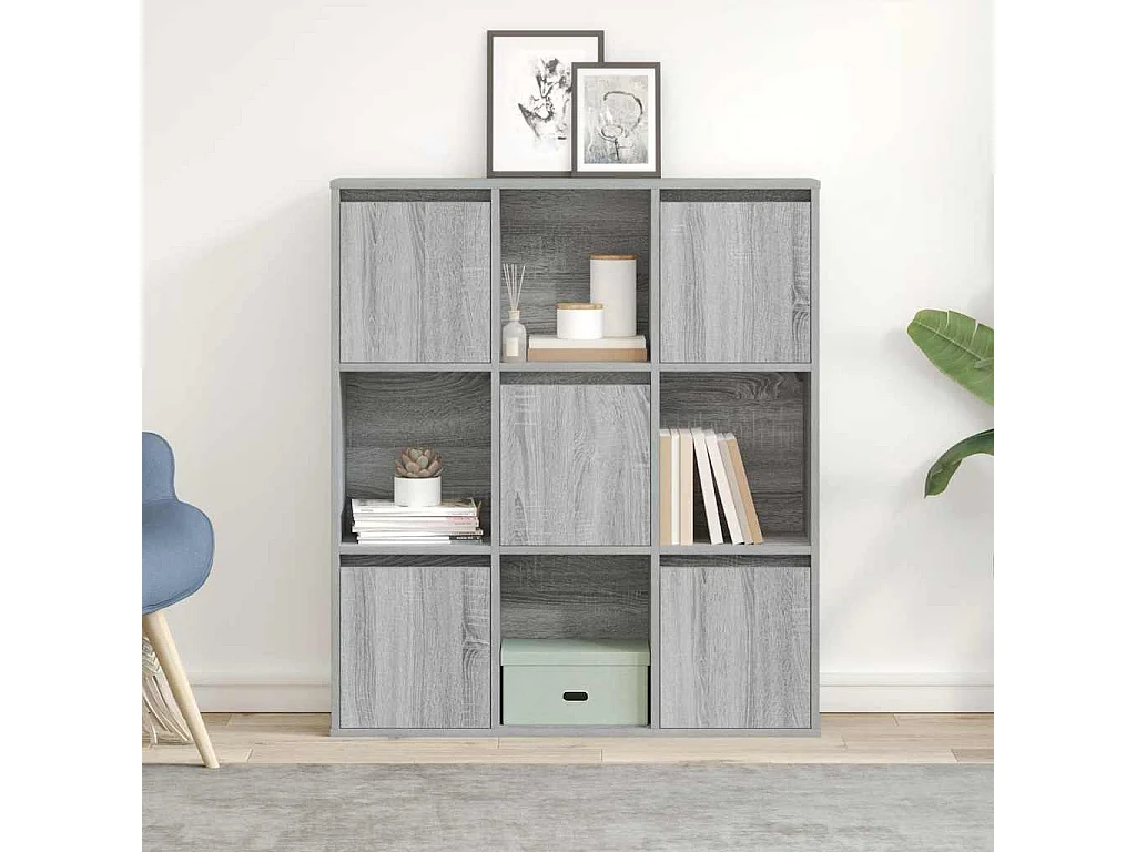 Libreria | Scaffale | Mobile di stoccaggio Grigio Sonoma 89x24x101,5 cm in Legno Multistrato