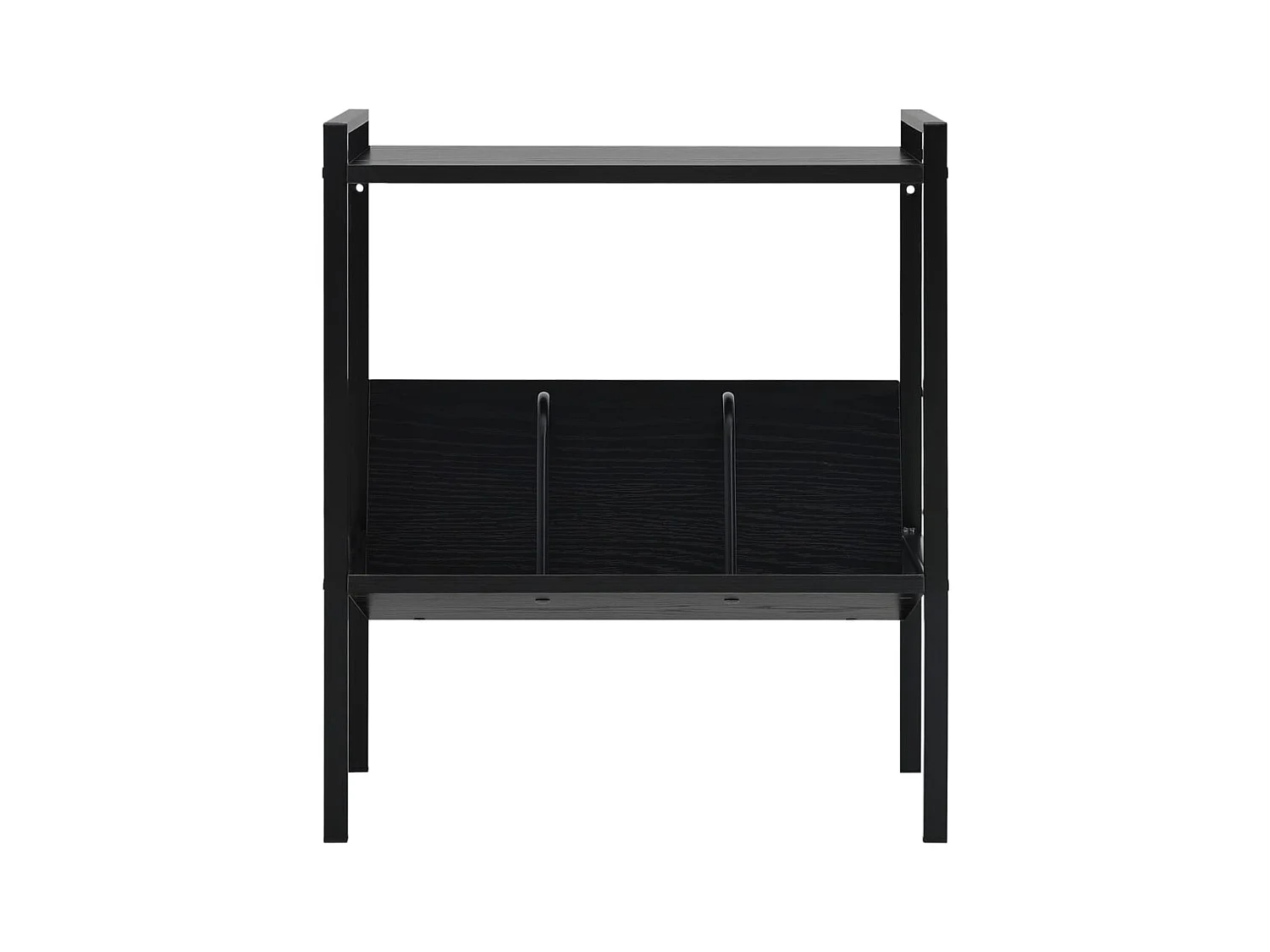 Bibliothèque | Etagère de rangement | Meuble de rangement 2 niveaux Noir 52x28x59 cm bois d'ingénierie