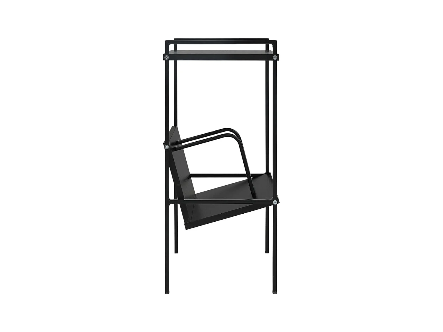 Bibliothèque | Etagère de rangement | Meuble de rangement 2 niveaux Noir 52x28x59 cm bois d'ingénierie