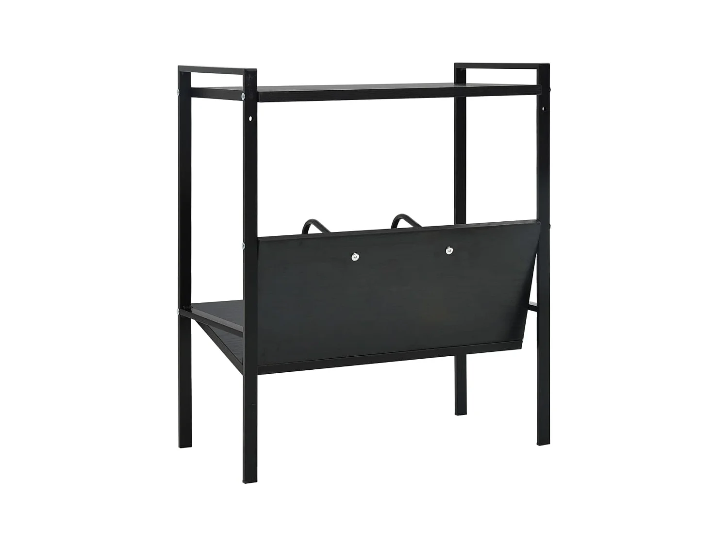 Bibliothèque | Etagère de rangement | Meuble de rangement 2 niveaux Noir 52x28x59 cm bois d'ingénierie