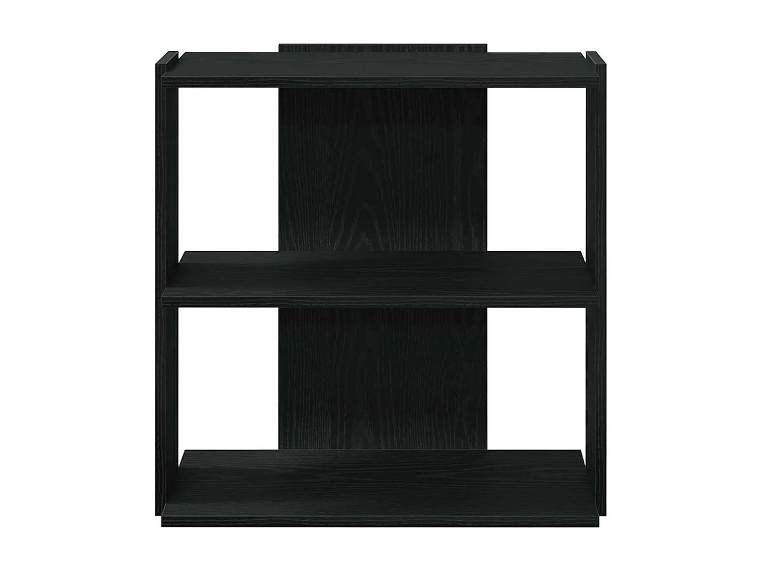 Libreria | Scaffale | Mobile di stoccaggio a 3 Ripiani Nera 60x30x60 cm in Legno Multistrato