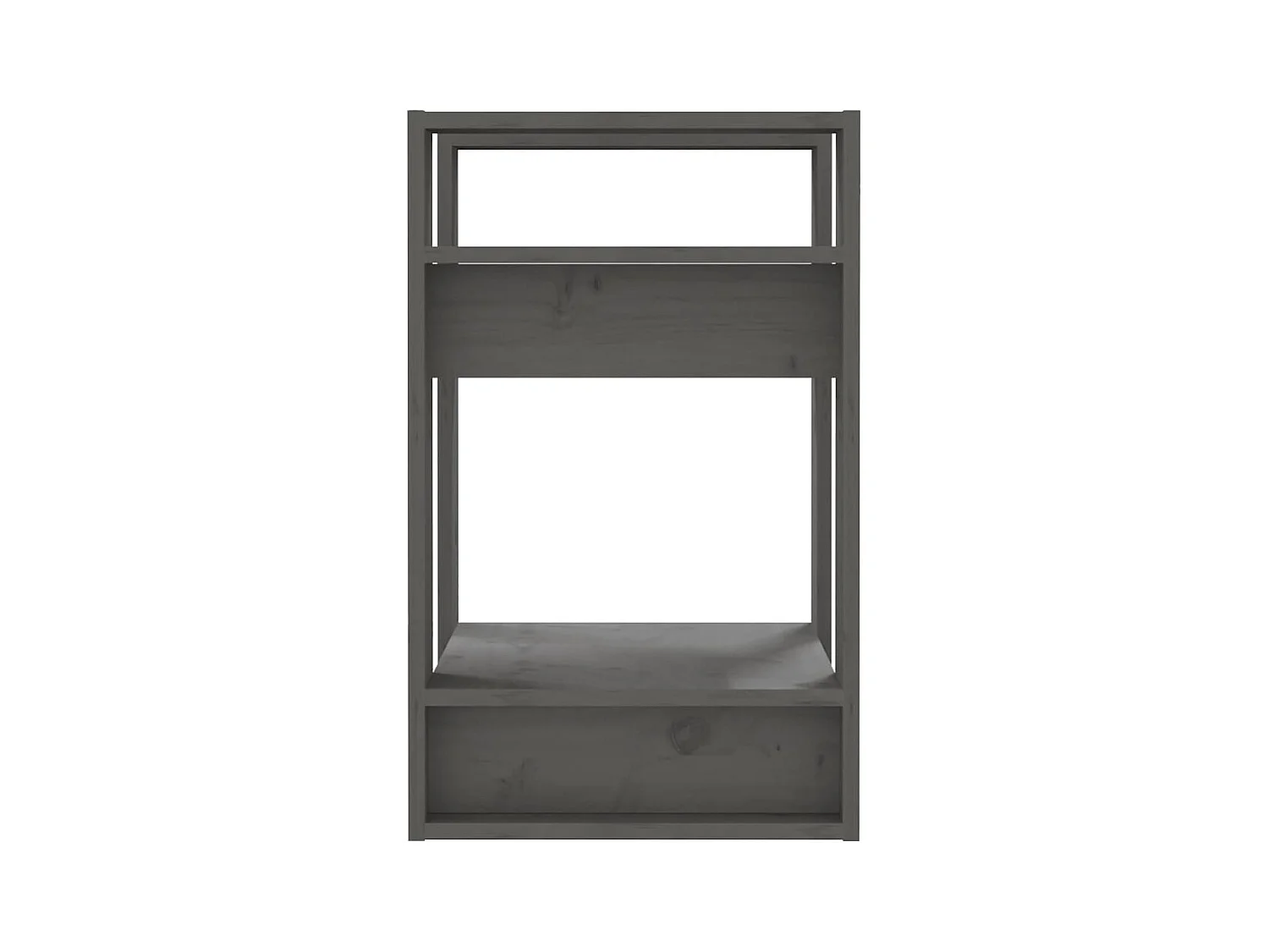 Bibliothèque | Etagère de rangement | Meuble de rangement Gris 41x35x57 cm Pin solide