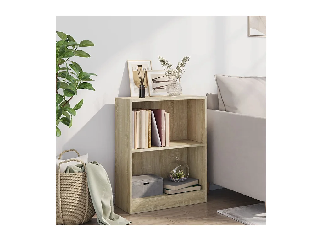 Bibliothèque | Etagère de rangement | Meuble de rangement Chêne sonoma 60x24x76 cm Bois d'ingénierie