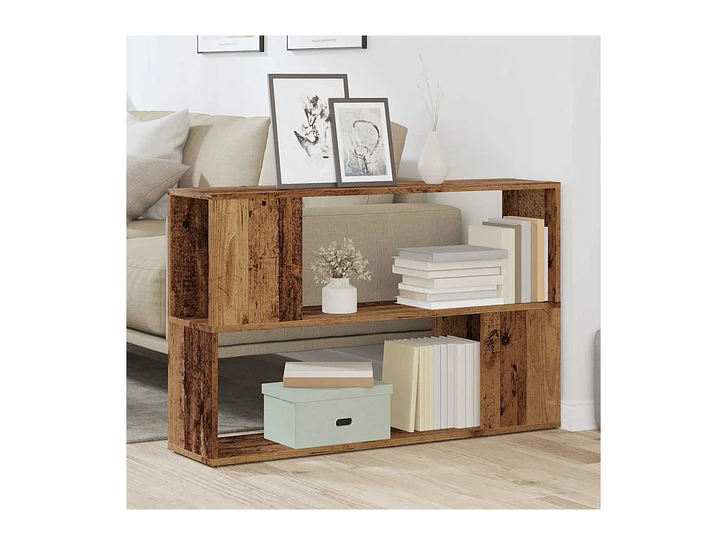 Bibliothèque | Etagère de rangement | Meuble de rangement vieux bois 100x24x63 cm bois d'ingénierie