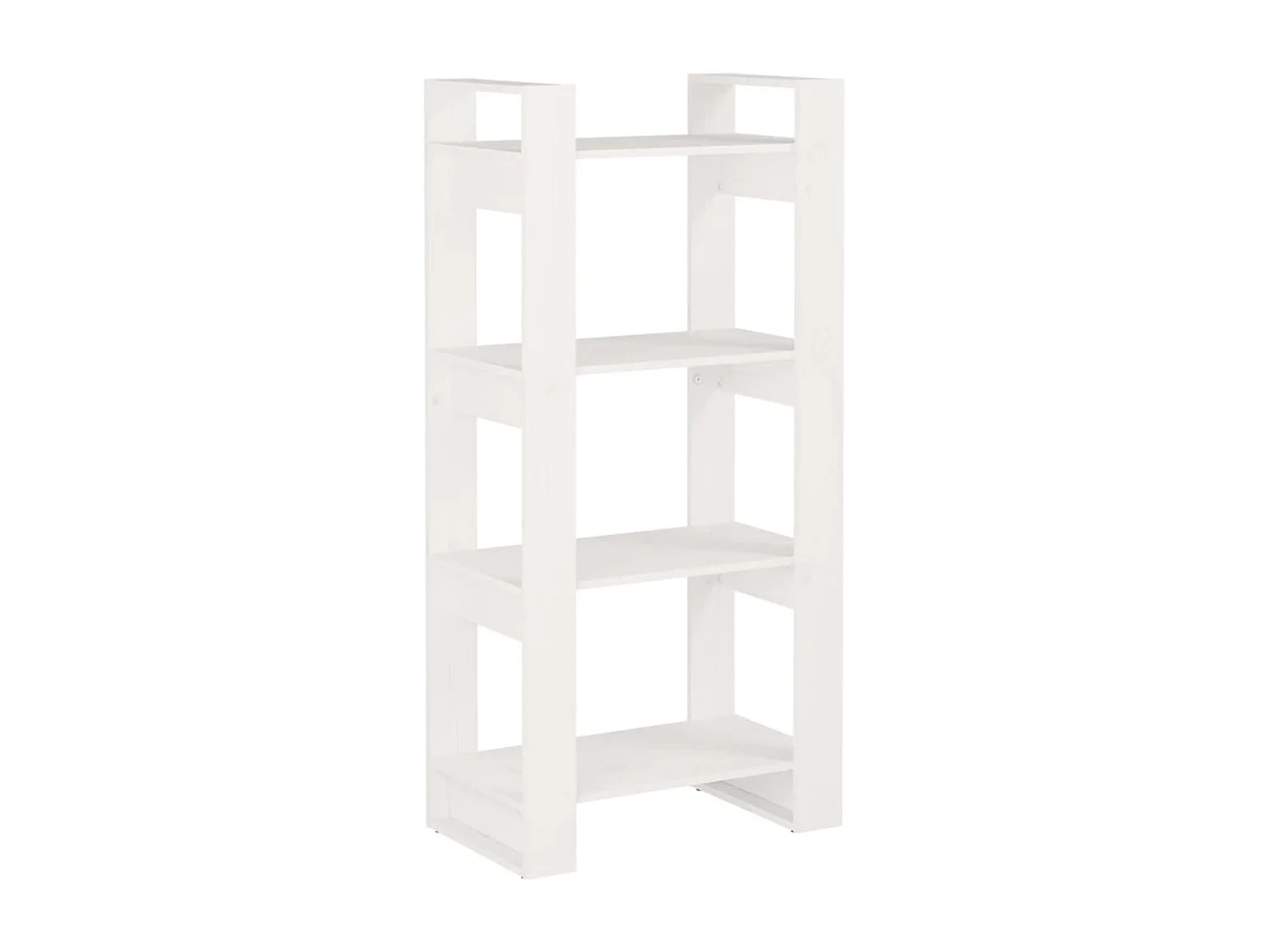 Bibliothèque | Etagère de rangement | Meuble de rangement Blanc 60x35x125 cm Bois massif