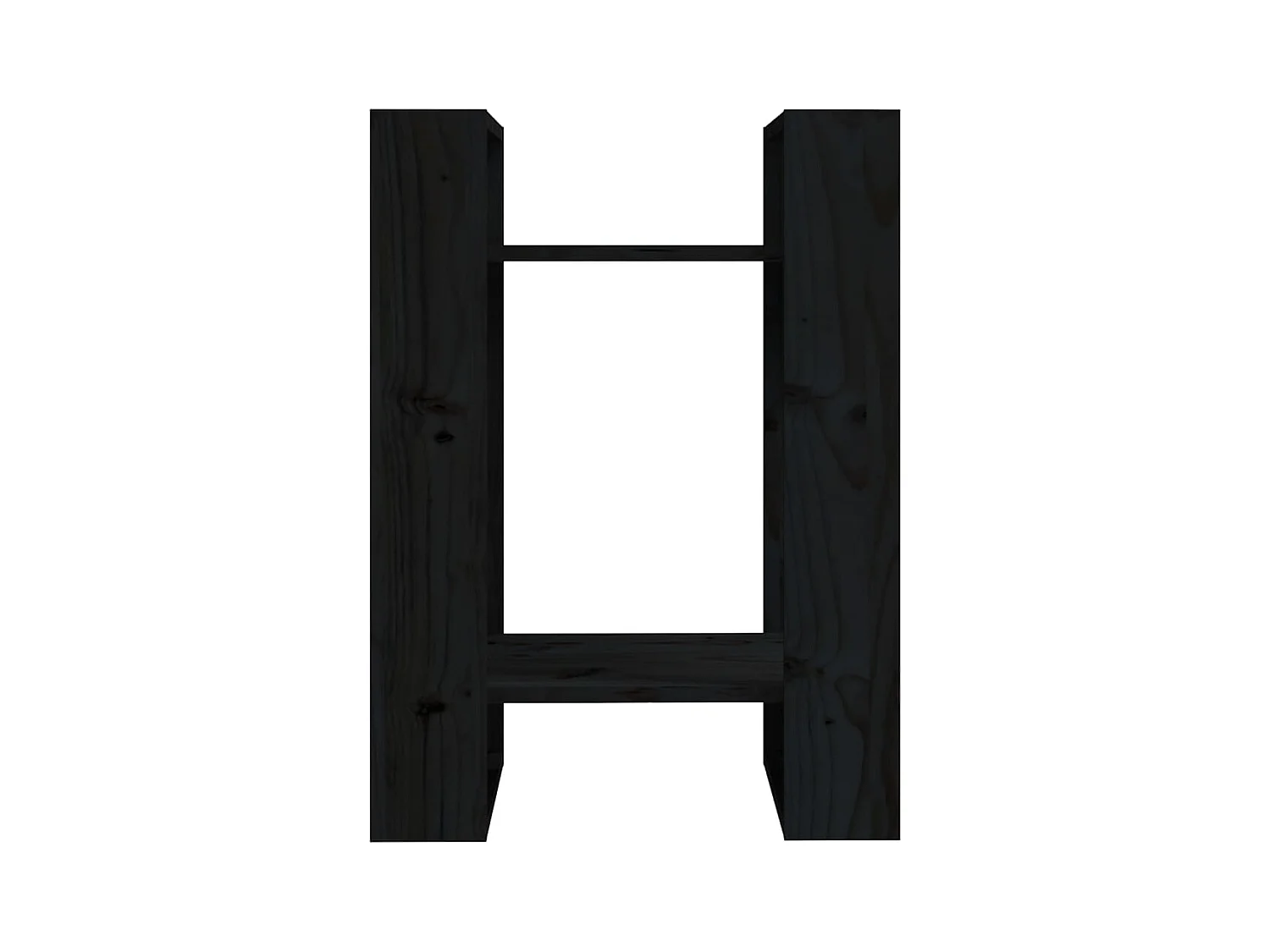 Bibliothèque | Etagère de rangement | Meuble de rangement Noir 41x35x57 cm Pin massif