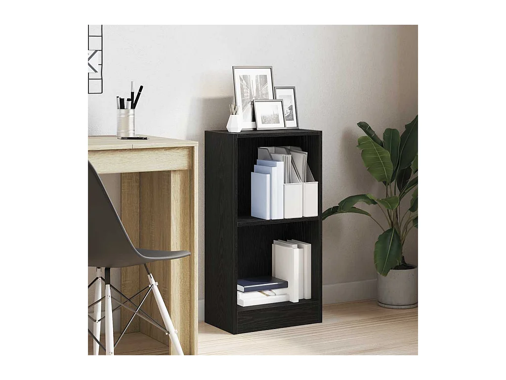 Bibliothèque | Etagère de rangement | Meuble de rangement chêne noir 40x24x76 cm bois d'ingénierie