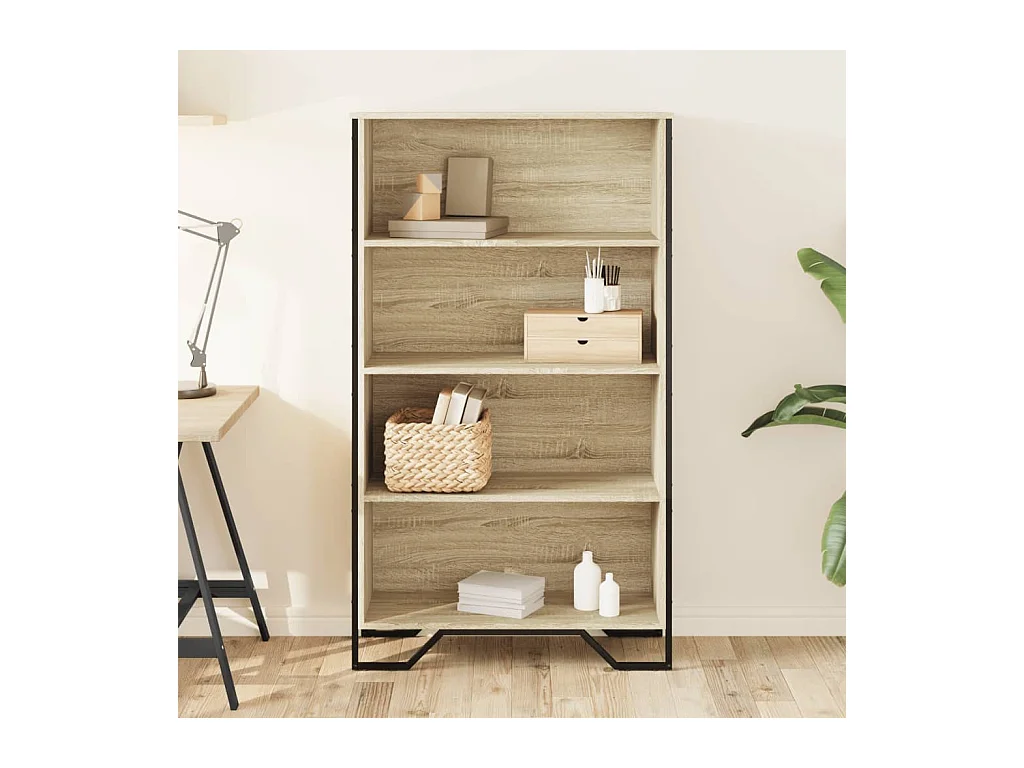 Libreria | Scaffale | Mobile di stoccaggio Rovere Sonoma 80x31x137,5 cm in Legno Multistrato