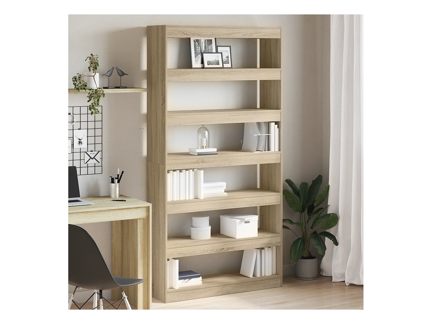 Bibliothèque | Etagère de rangement | Meuble de rangement Chêne Sonoma Bois d'ingénierie 100 x 30 x 198 cm