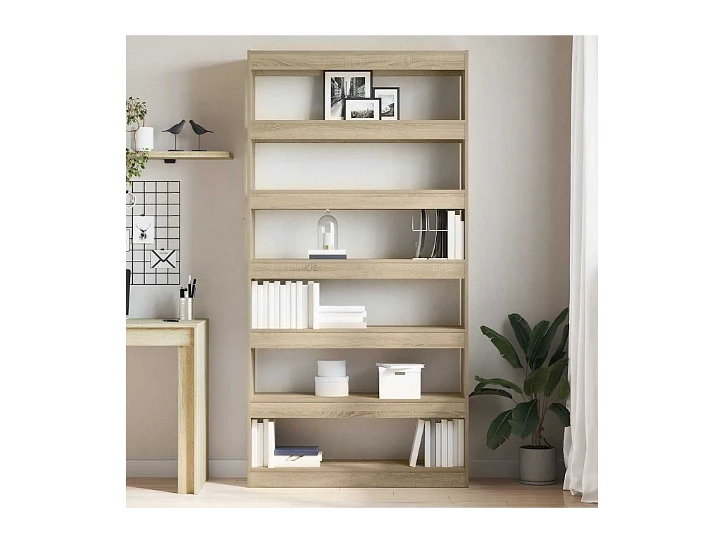 Bibliothèque | Etagère de rangement | Meuble de rangement Chêne Sonoma Bois d'ingénierie 100 x 30 x 198 cm