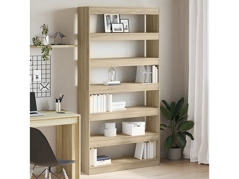 Bibliothèque | Etagère de rangement | Meuble de rangement Chêne Sonoma Bois d'ingénierie 100 x 30 x 198 cm