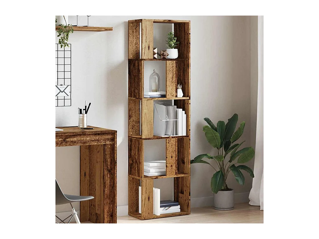 Bibliothèque | Etagère de rangement | Meuble de rangement vieux bois 45x24x159 cm bois d'ingénierie