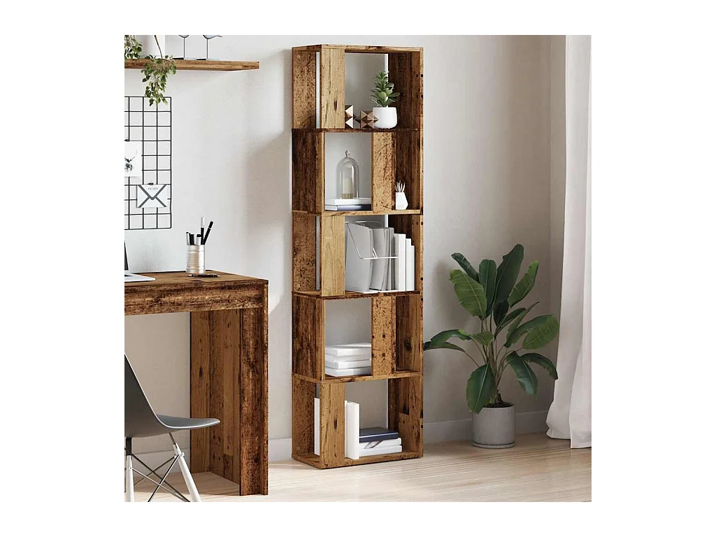 Bibliothèque | Etagère de rangement | Meuble de rangement vieux bois 45x24x159 cm bois d'ingénierie