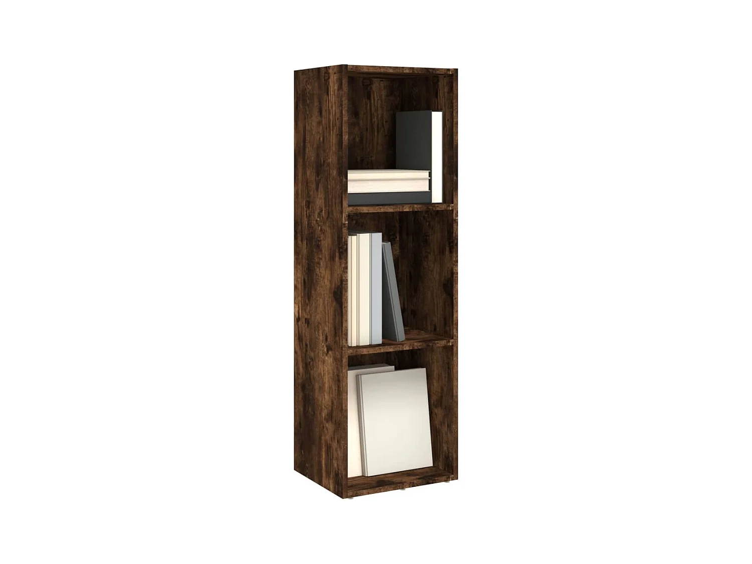 Bibliothèque Meuble TV | Etagère de rangement | Meuble de rangement chêne fumé 36x30x114cm bois d'ingénierie