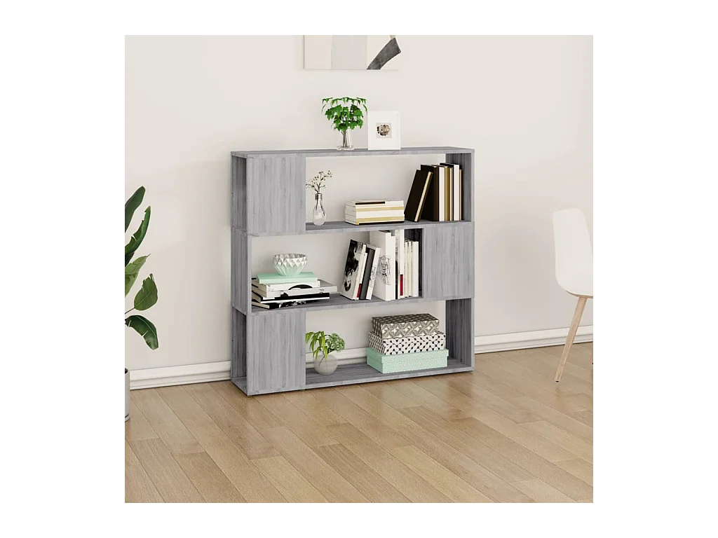 Bibliothèque | Etagère de rangement | Meuble de rangement Sonoma gris 100x24x94 cm