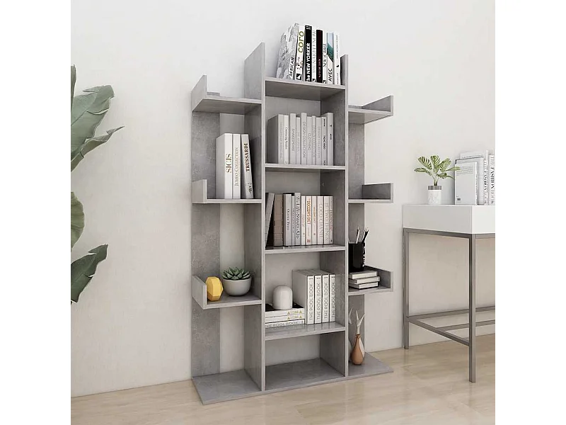 Libreria | Scaffale | Mobile di stoccaggio Grigio Cemento 86x25,5x140 cm in Truciolato