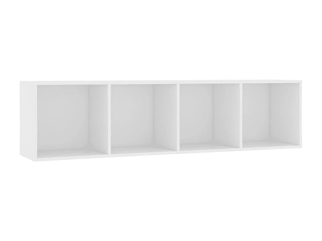 Bibliothèque Meuble TV | Etagère de rangement | Meuble de rangement Blanc 143x30x36 cm