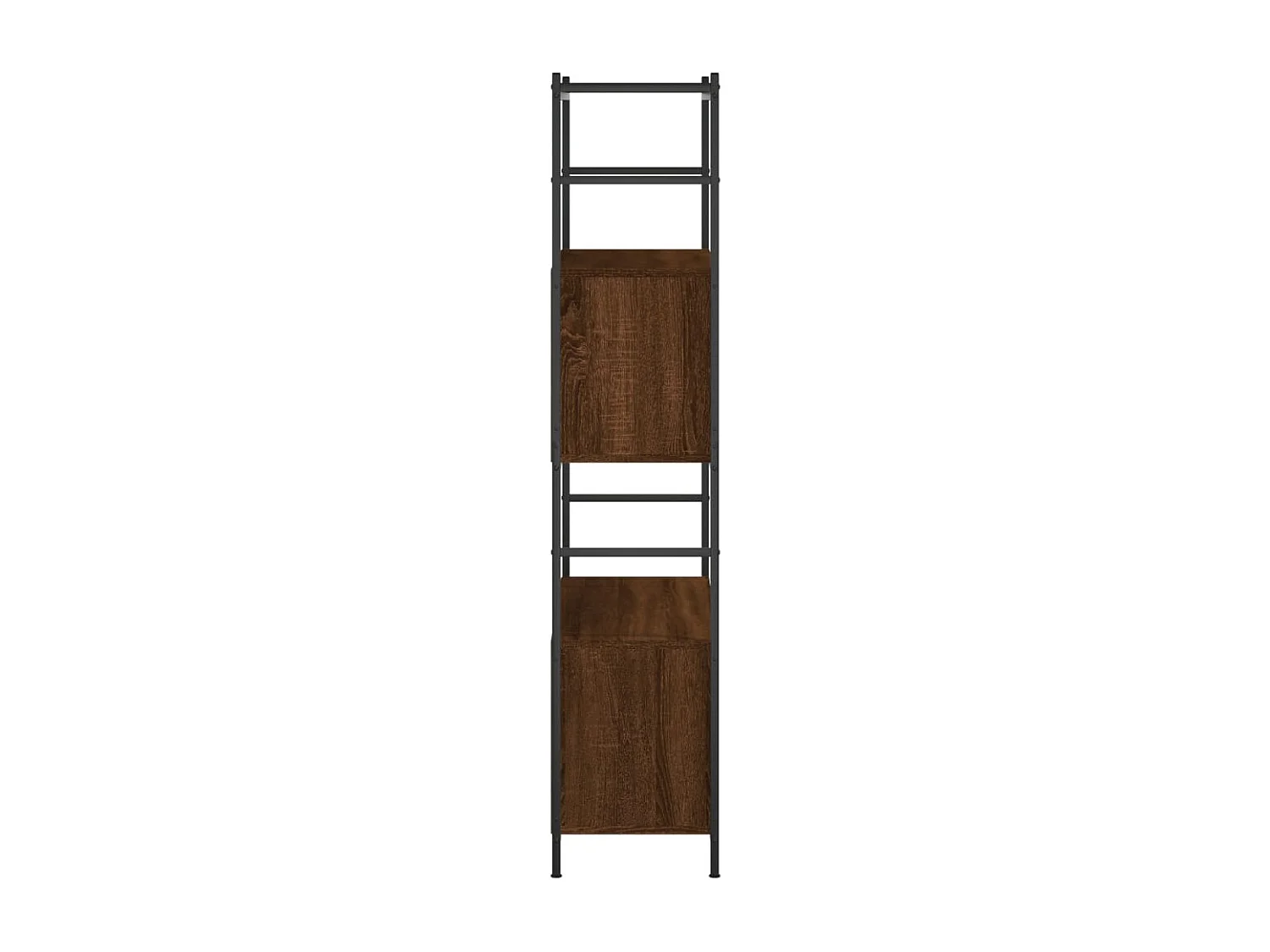 Libreria | Scaffale | Mobile di stoccaggio Rovere Marrone 80x30x145,5cm Legno Multistrato e Ferro