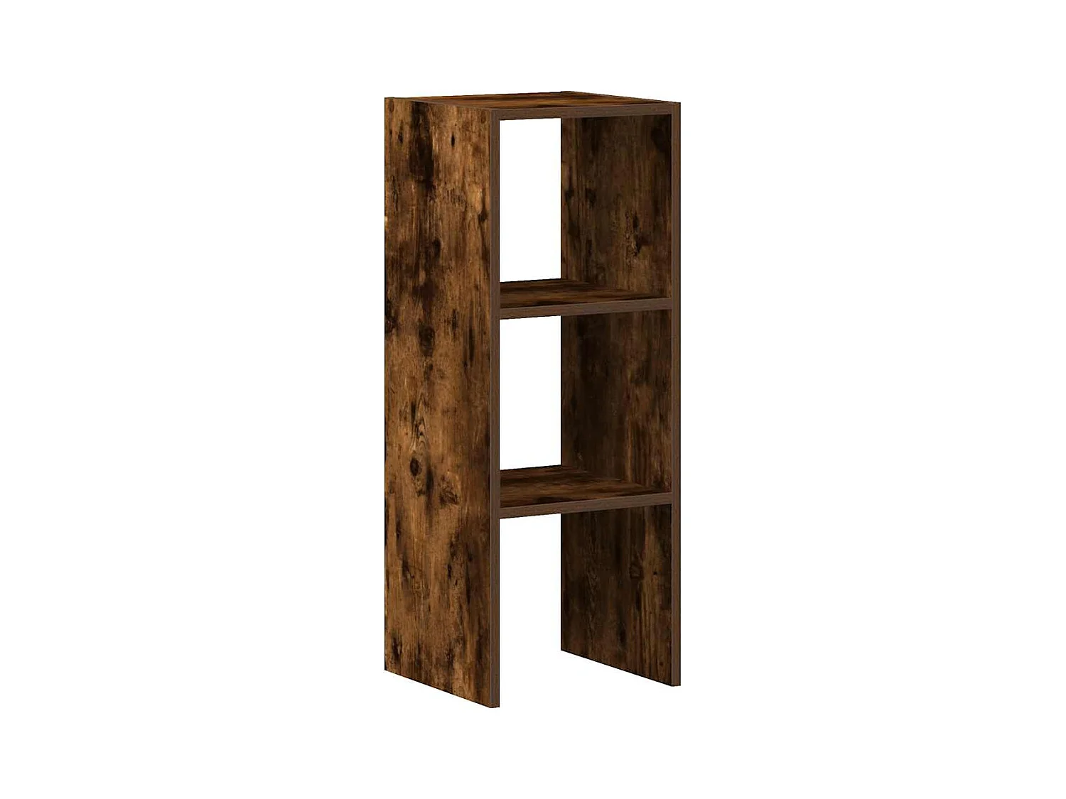 Bibliothèque | Etagère de rangement | Meuble de rangement empilable chêne fumé 30x30x80 cm bois d'ingénierie