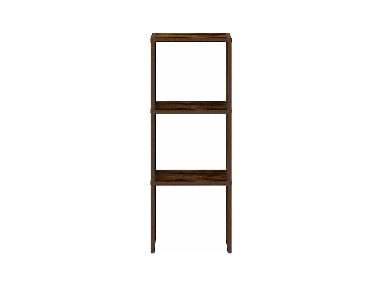 Bibliothèque | Etagère de rangement | Meuble de rangement empilable chêne fumé 30x30x80 cm bois d'ingénierie