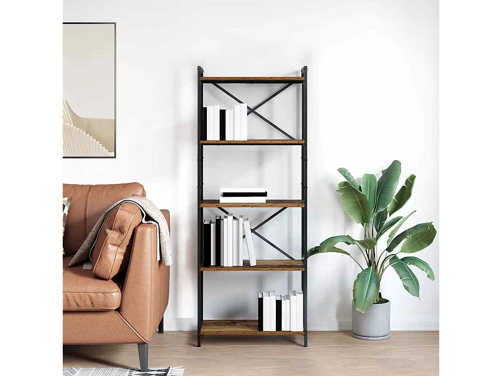 Libreria | Scaffale | Mobile di stoccaggio Legno vecchio 60 x 30 x 153 cm Legno multistrato