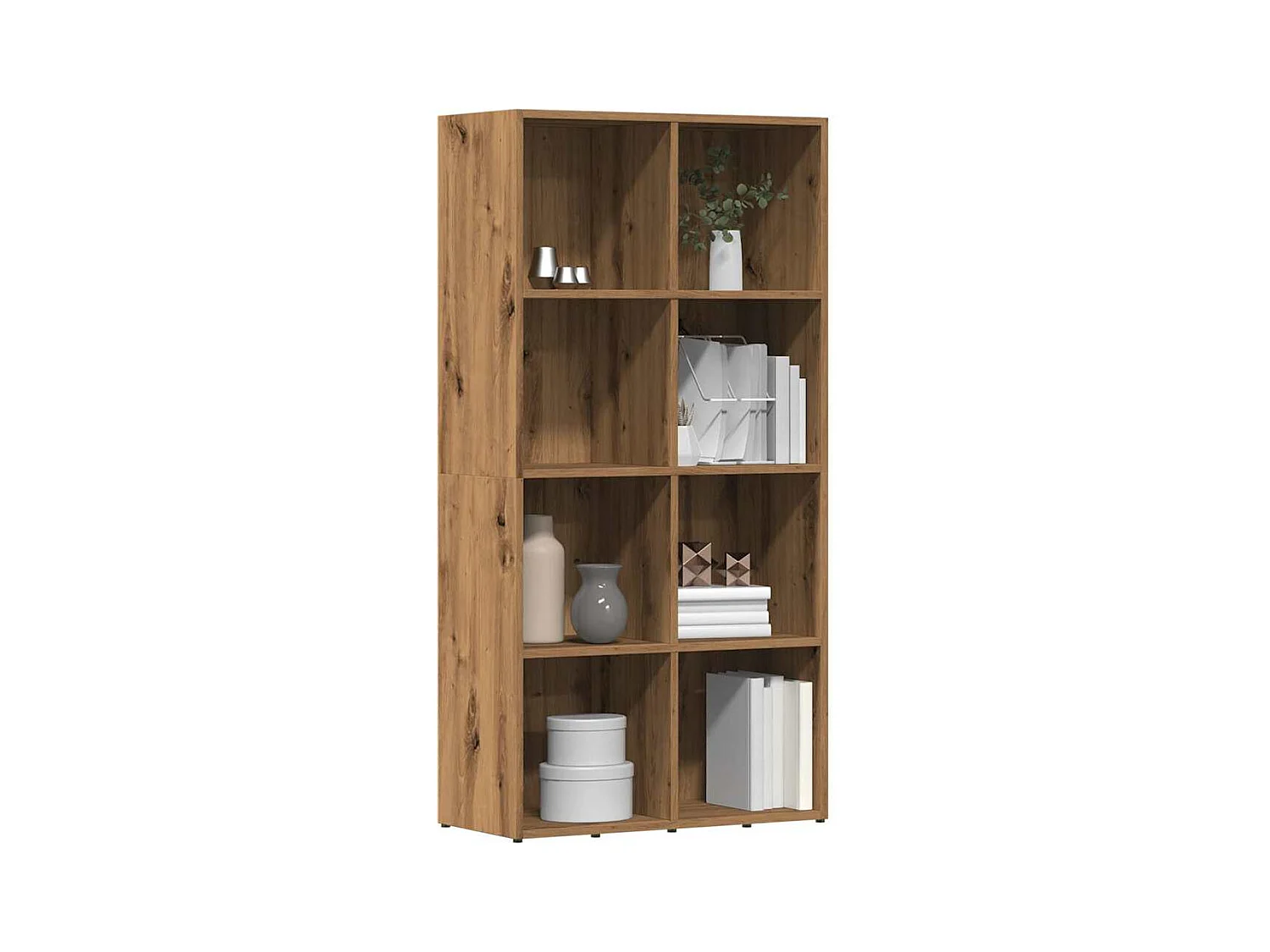 Libreria | Scaffale | Mobile di stoccaggio Rovere Artigianale 66x30x130 cm Legno Multistrato