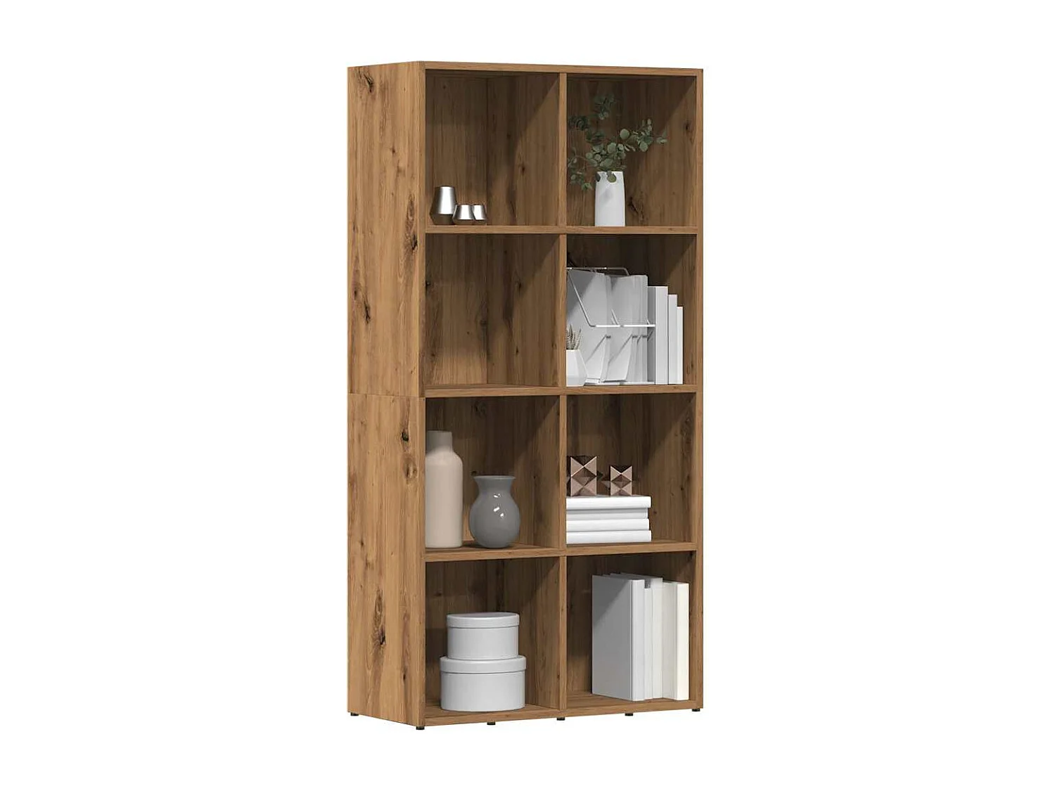 Libreria | Scaffale | Mobile di stoccaggio Rovere Artigianale 66x30x130 cm Legno Multistrato